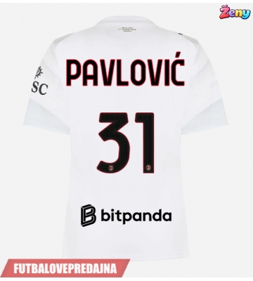 Lacne Ženy Futbalové dres AC Milan Strahinja Pavlovic #31 2026-27 Krátky Rukáv - Preč